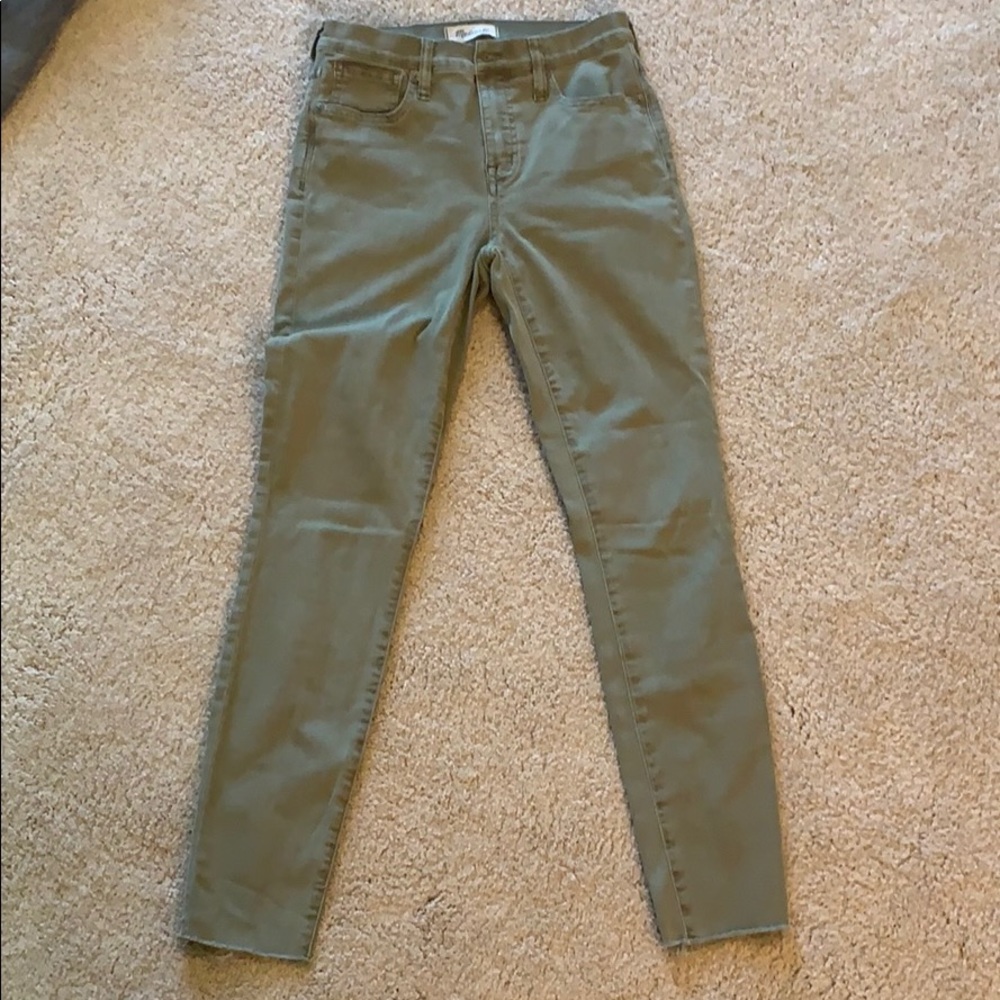 Madewell army color jeans